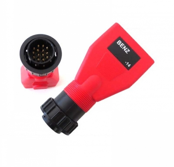 BENZ 14Pin Adapter Connector for Autel MaxiSys MS909 MS919 Ultra - Click Image to Close